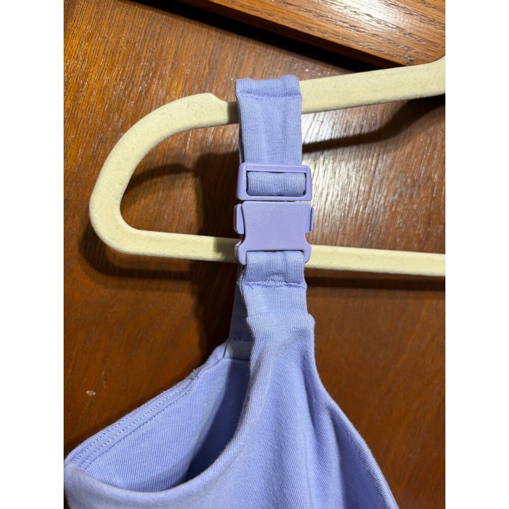 Nike One Shoulder Crop Top Lavender Athletic Activewear Size Small Purple - Picture 3 of 5